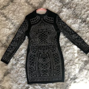 Sparkling Black Mini Dress